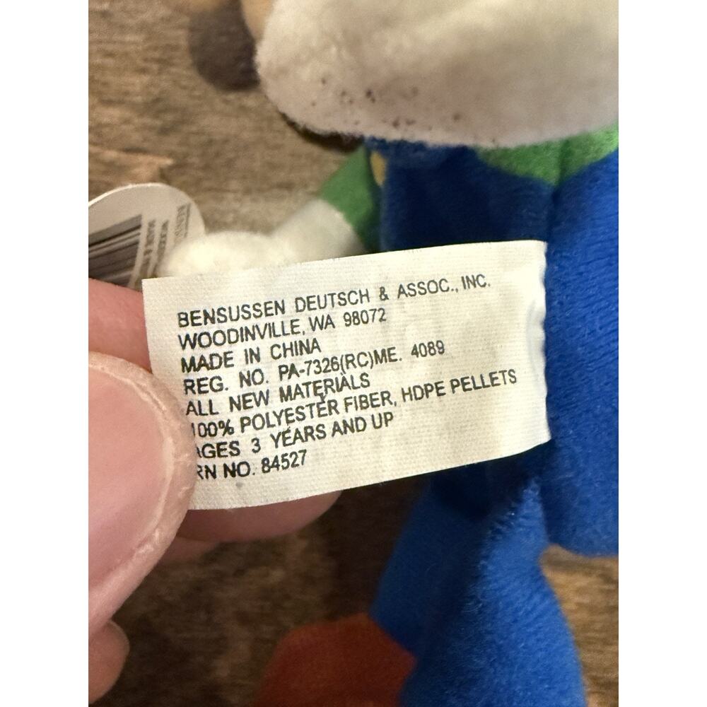 Vintage 1997 Nintendo 64 BD&A Collectibles Luigi Bean Bag Plush Doll New - Picture 9 of 11